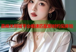 嘉峪关同城平台极速匹配即时约见体验