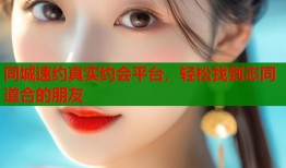 同城速约真实约会平台，轻松找到志同道合的朋友