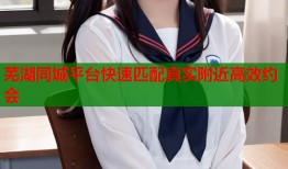 芜湖同城平台快速匹配真实附近高效约会