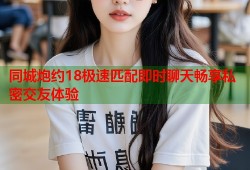 同城炮约18极速匹配即时聊天畅享私密交友体验