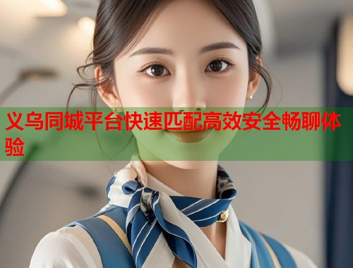 义乌同城平台快速匹配高效安全畅聊体验